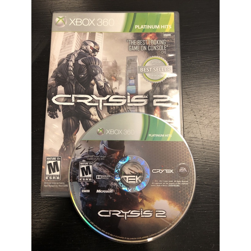 Crysis 2 Platinum Hits (Microsoft Xbox 360/One/Series X, 2011)  *read‎ Descrip